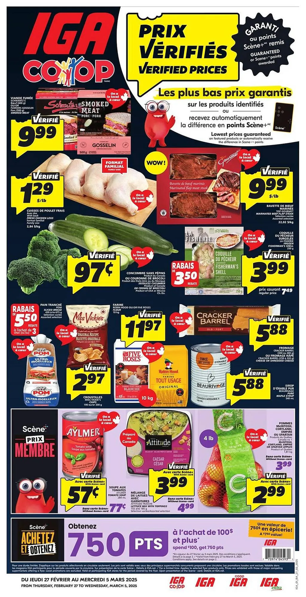 IGA flyer from Feb 27, 2025