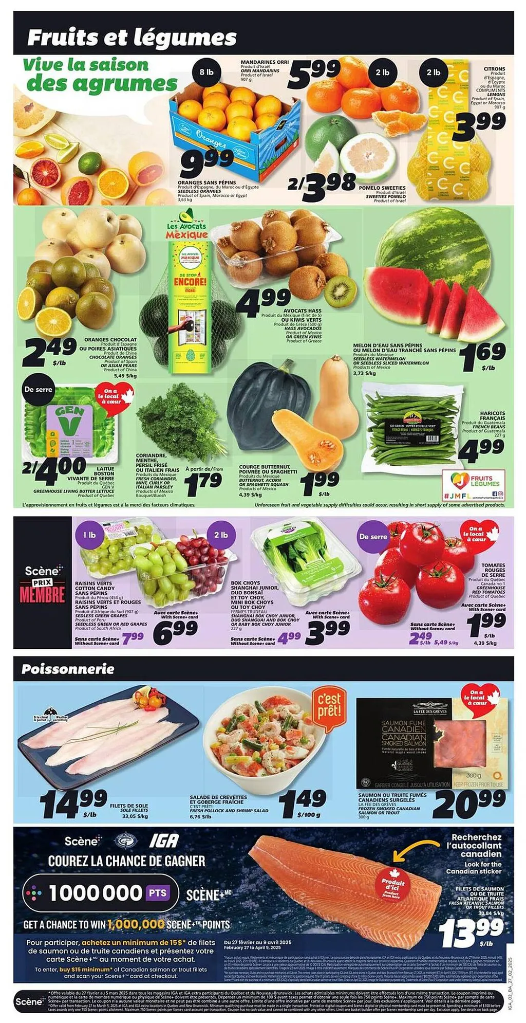 IGA flyer from Feb 27, 2025