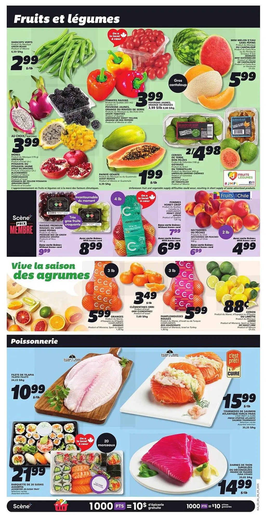 IGA flyer from Mar 6, 2025