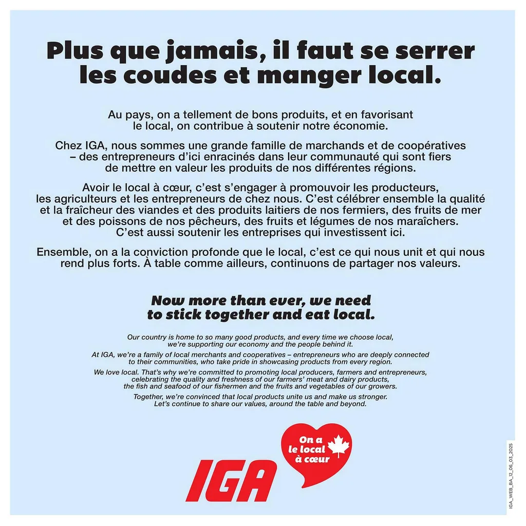 IGA flyer from Mar 6, 2025