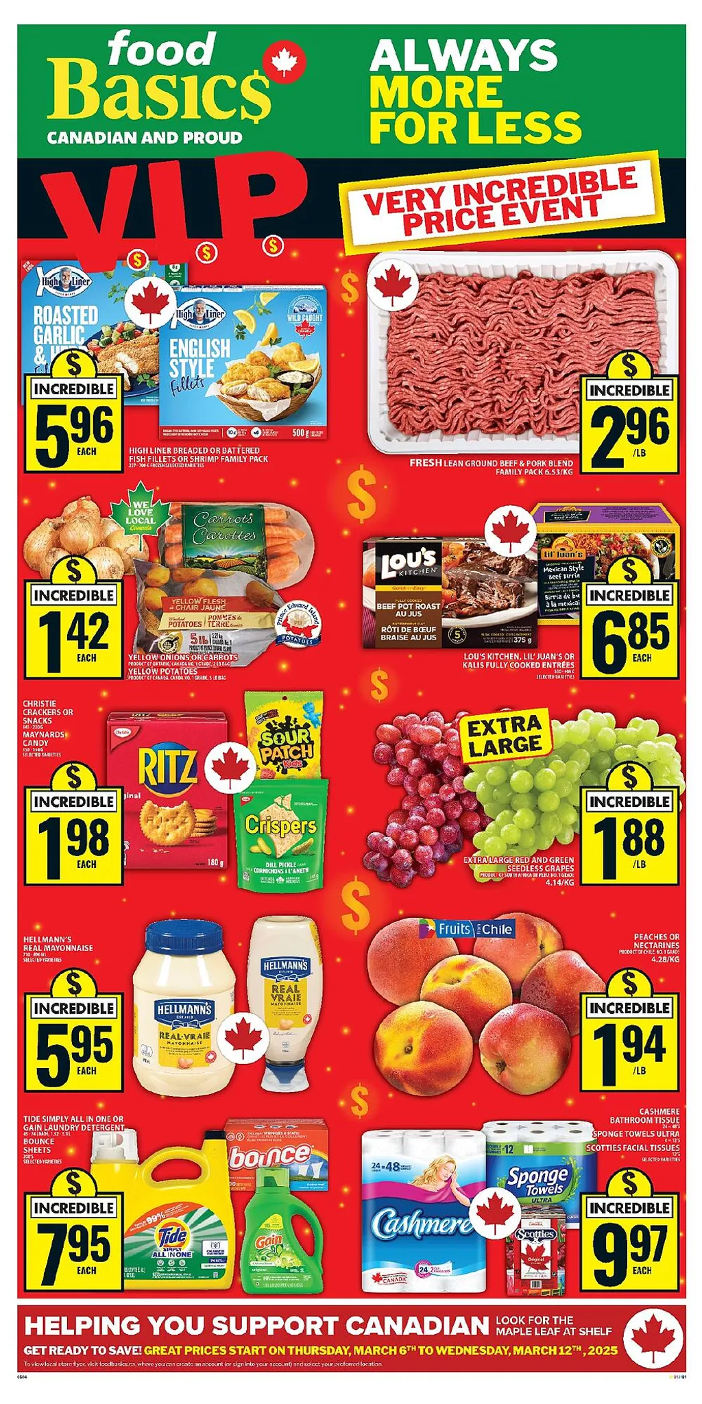 Food Basics flyer from Mar 6, 2025