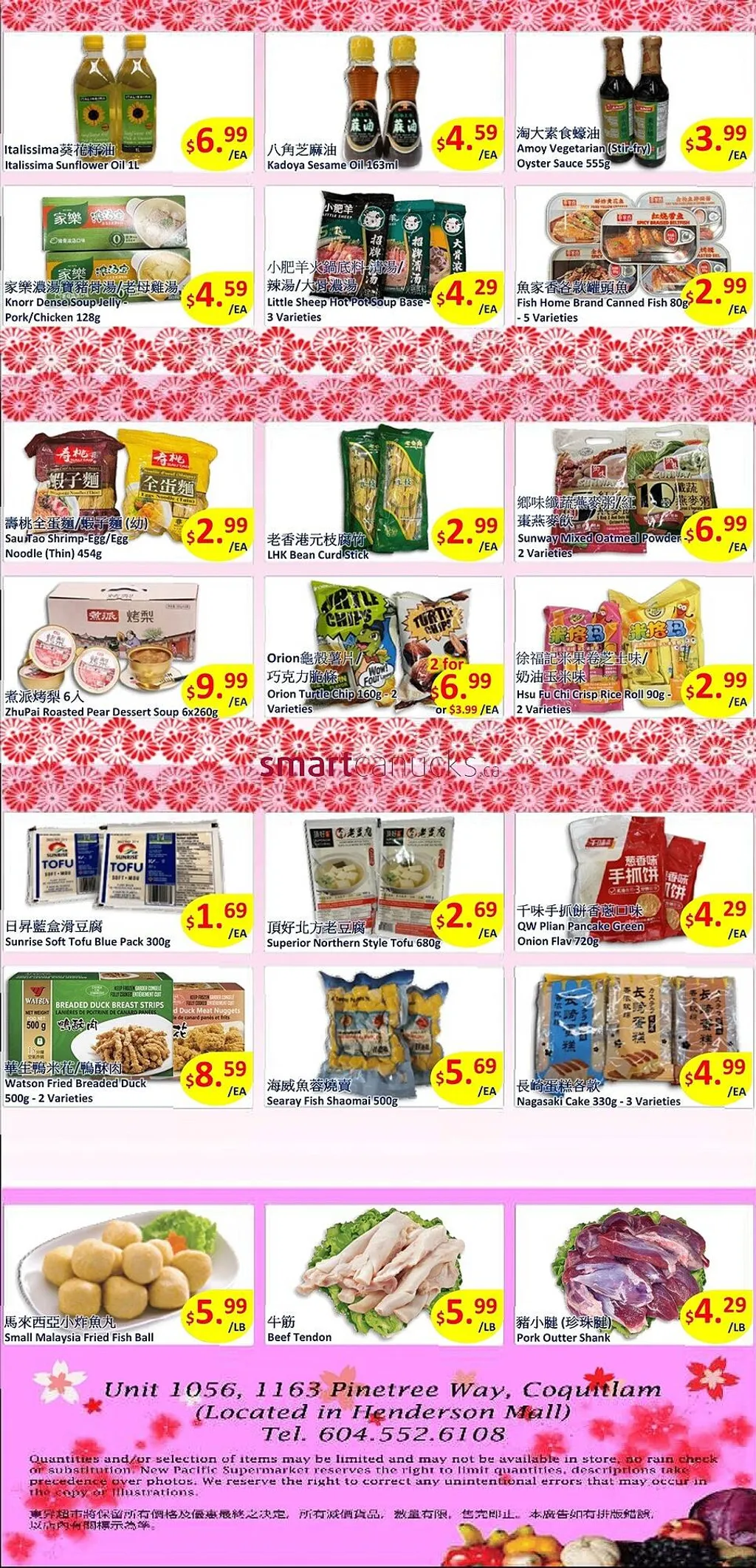 New Pacific Supermarket flyer