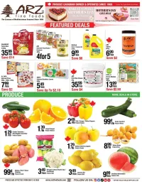 Arz Fine Foods flyer