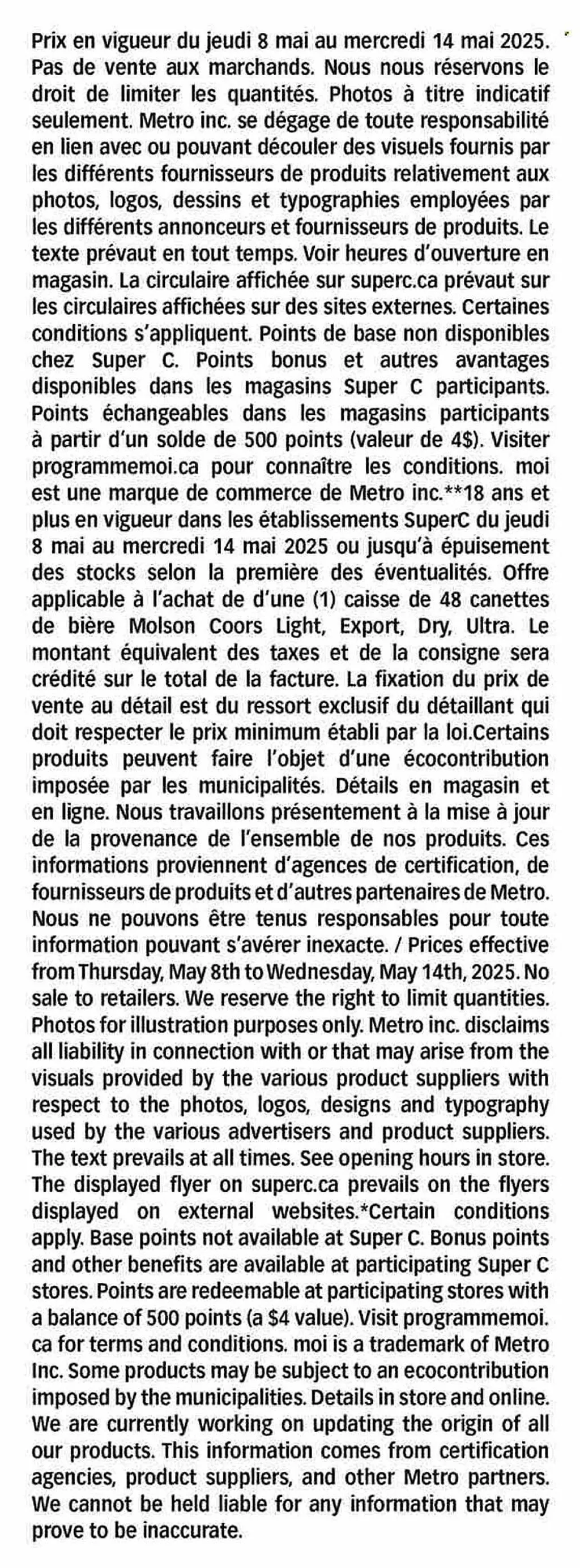 Super C weekly flyer
